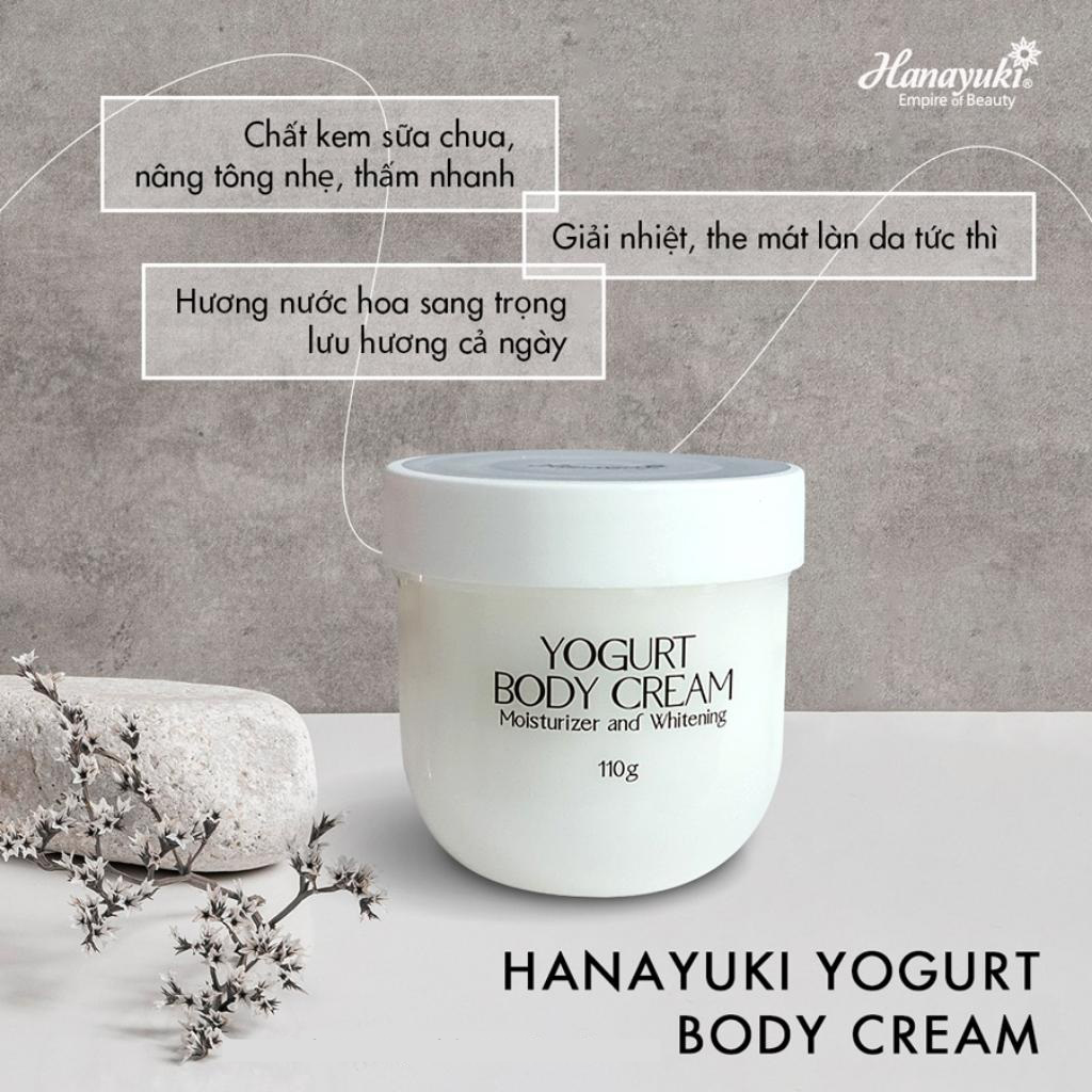 Kem body sữa chua Hanayuki - Kem dưỡng trắng da toàn thân Yogurt Body Cream